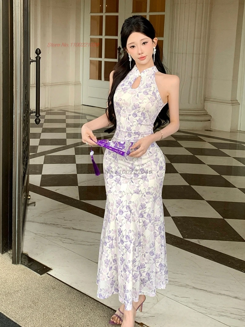2026 chinese sexy qipao sleeveless cheongsam vintage flower print fishtail qipao traditional nightclub banquet evening dress
2026 chinese sexy qipao sleeveless cheongsam vintage flower print fishtail qipao traditional nightclub banquet evening dress