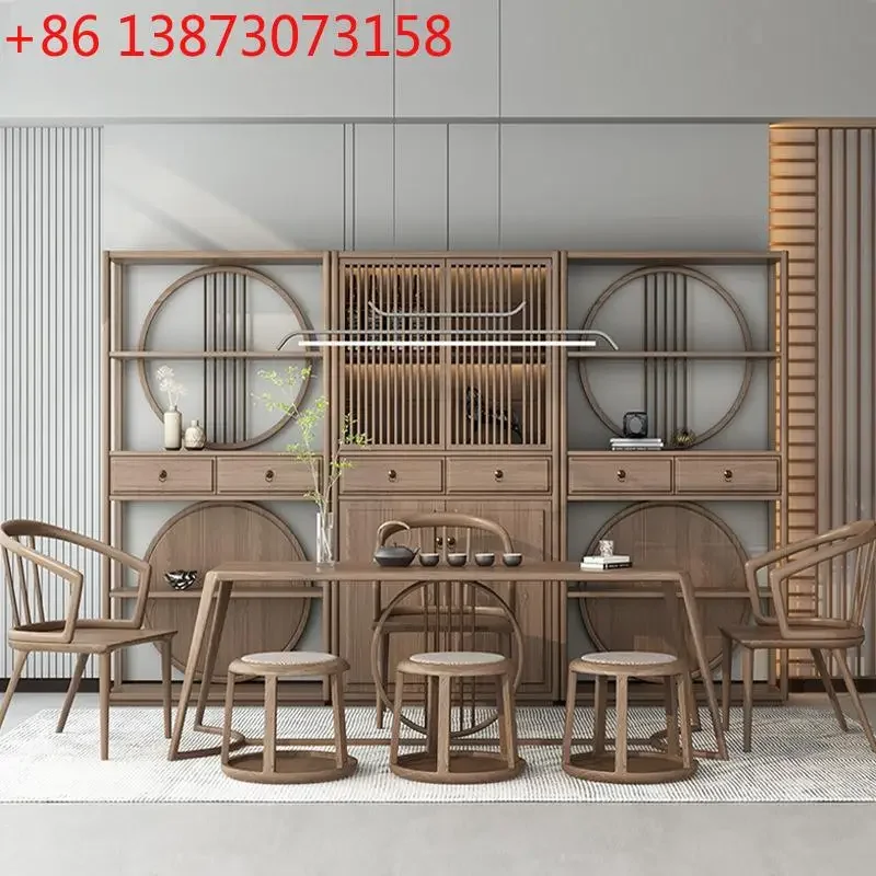 New Chinese-style office tea table Solid wood boss table Simple modern big class table Zen chairperson president office f
New Chinese-style office tea table Solid wood boss table Simple modern big class table Zen chairperson president office f