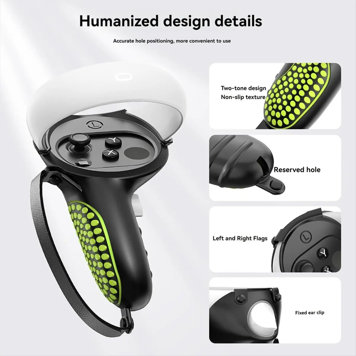 Рукав AABFK для контроллера Oculus Quest 2, двухцветный силиконовый нескользящий чехол, черный, зеленый
Рукав AABFK для контроллера Oculus Quest 2, двухцветный силиконовый нескользящий чехол, черный, зеленый