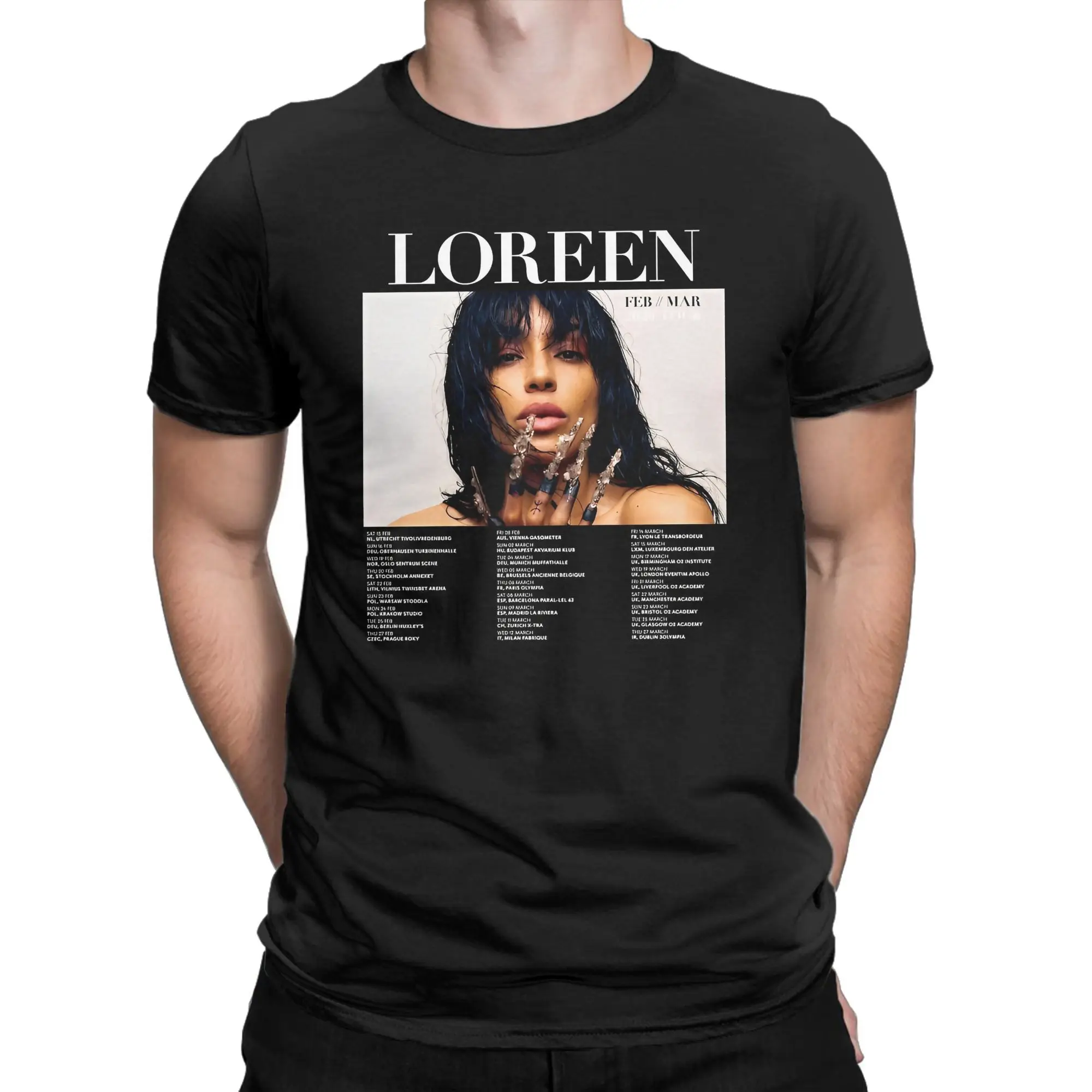 Футболка с графическим принтом Loreen Eurovision 2025 для унисекс, футболка из 100% хлопка, топы с короткими рукавами
Футболка с графическим принтом Loreen Eurovision 2025 для унисекс, футболка из 100% хлопка, топы с короткими рукавами
