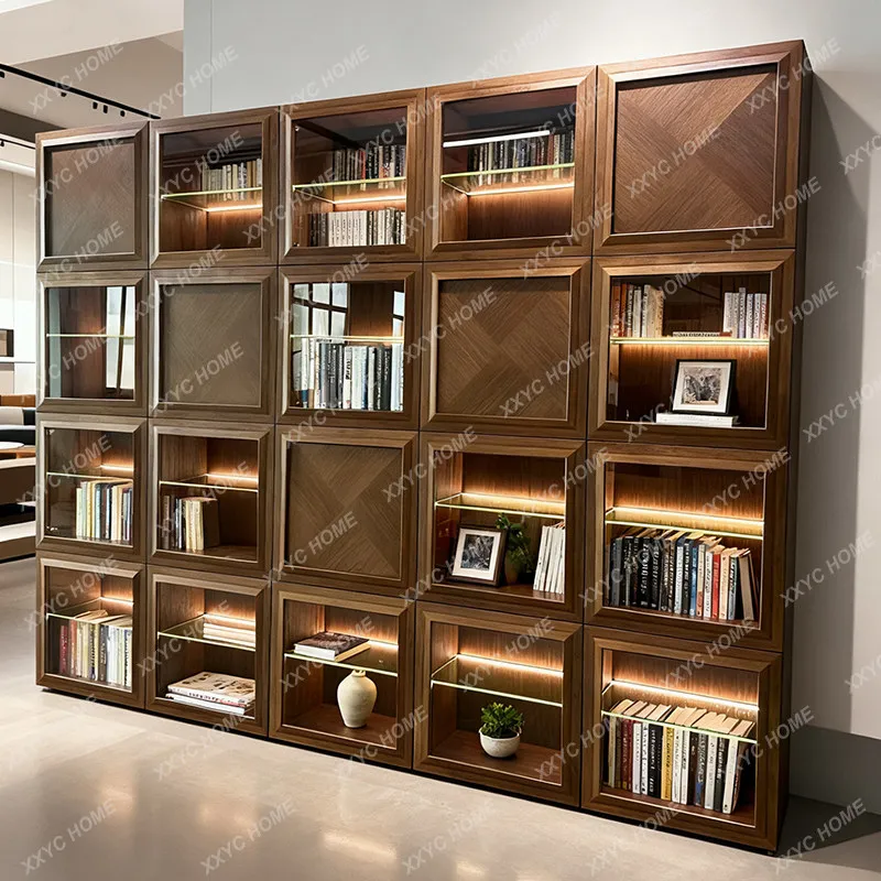 Modern solid wood bookcase minimalist study single bookshelf storage rack combination
Modern solid wood bookcase minimalist study single bookshelf storage rack combination