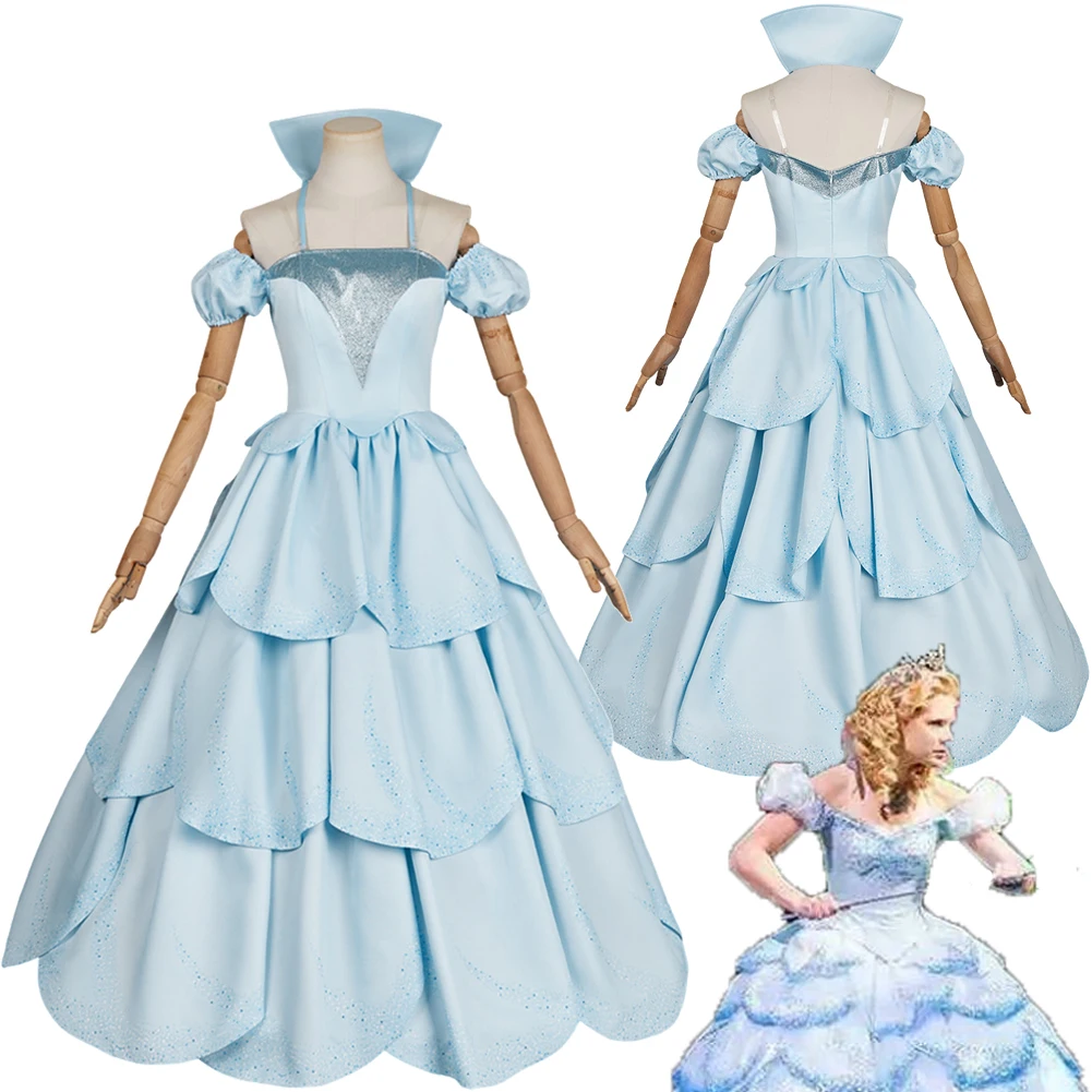 Glinda Cosplay Costume Musical Wiked Roleplay Blue Princess Dress Women Fantasia Clothes Halloween Carnival Party Role Play Suit
Glinda Cosplay Costume Musical Wiked Roleplay Blue Princess Dress Women Fantasia Clothes Halloween Carnival Party Role Play Suit
