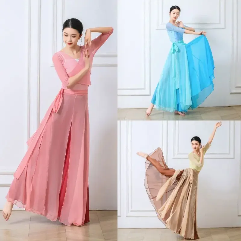 Юбка для классических танцев, струящаяся юбка 720 градусов, двухслойная шифоновая распашная юбка на шнуровке, юбки для выступлений на сцене в этническом стиле
Юбка для классических танцев, струящаяся юбка 720 градусов, двухслойная шифоновая распашная юбка на шнуровке, юбки для выступлений на сцене в этническом стиле