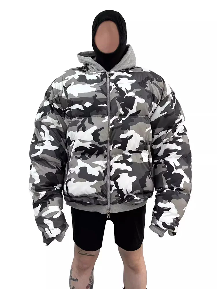 Ailz Project Double-Sided Camouflage Bomber Jaet Zipper Hooded Cotton Coat Youth Trendy Stand Fit Long Sve Winter Coat
Ailz Project Double-Sided Camouflage Bomber Jaet Zipper Hooded Cotton Coat Youth Trendy Stand Fit Long Sve Winter Coat