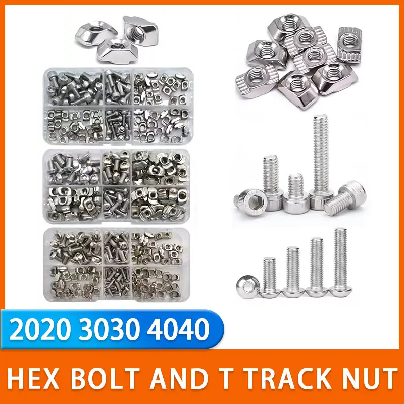 2020, 3030, 4040 Т-образные гайки с винтами - Т-образные гайки с молоткообразной головкой в сочетании с шестигранными головками M3, M4, M5, M6 для алюминиевого профиля
2020, 3030, 4040 Т-образные гайки с винтами - Т-образные гайки с молоткообразной головкой в сочетании с шестигранными головками M3, M4, M5, M6 для алюминиевого профиля