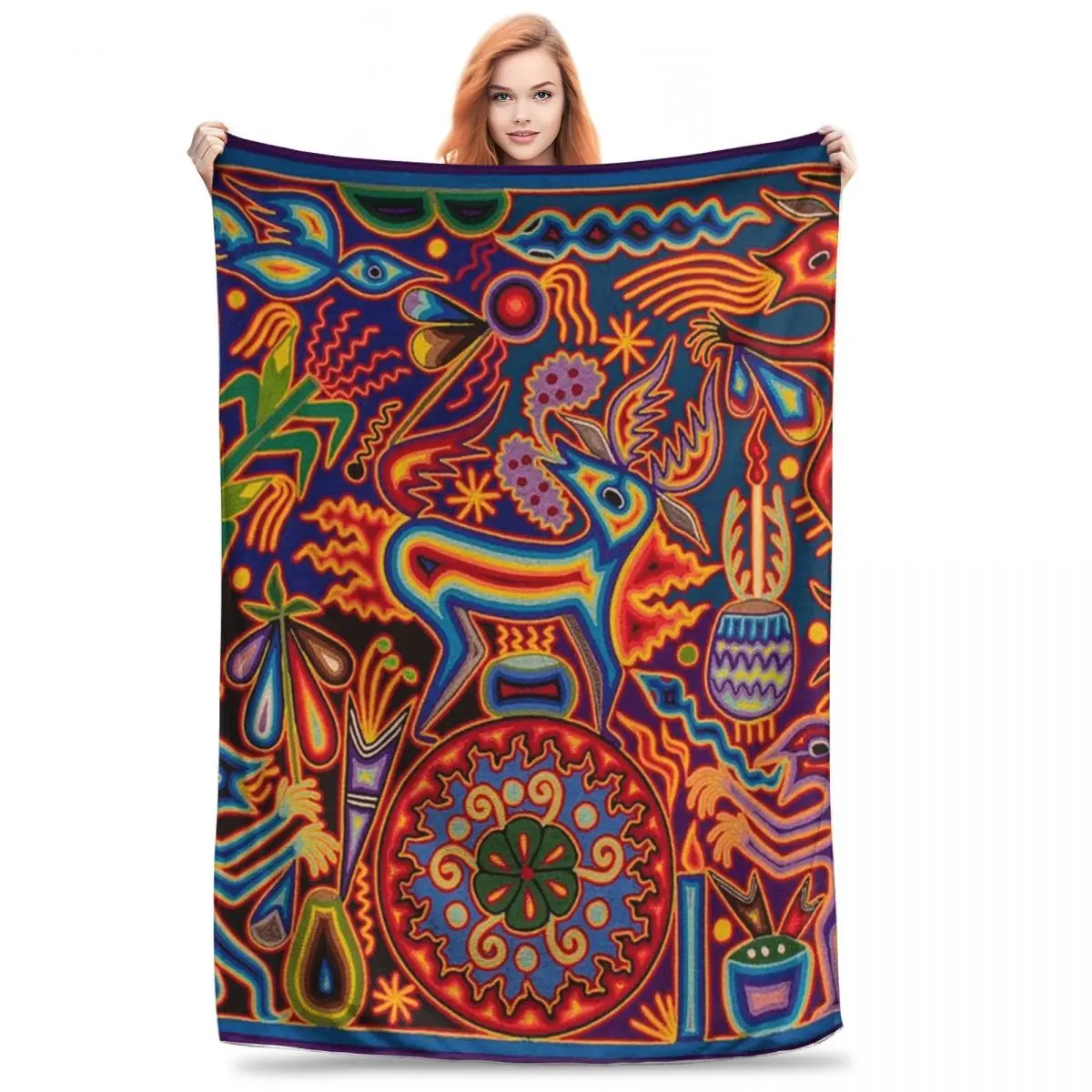 Huichol Blanket Fleece Warm Sofa Throw Blankets For Home Bedroom Travel Throws Bedspread Quilt
Huichol Blanket Fleece Warm Sofa Throw Blankets For Home Bedroom Travel Throws Bedspread Quilt