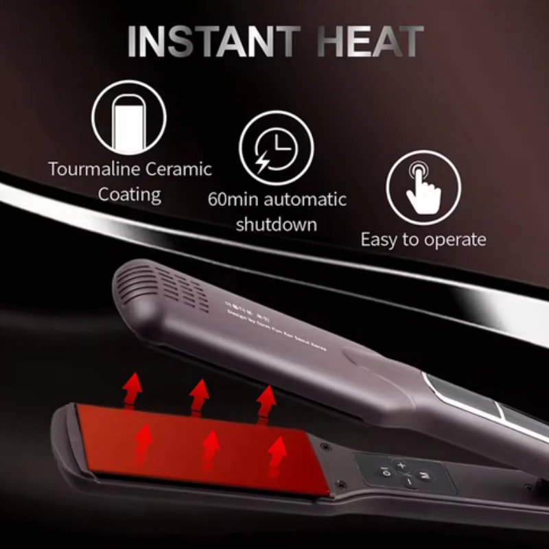New Hair Straightener Curler Wide Plate Ceramic Hair Flat Irons Keratin Treatment 230℃ MCH Fast Heating Salon Styler
New Hair Straightener Curler Wide Plate Ceramic Hair Flat Irons Keratin Treatment 230℃ MCH Fast Heating Salon Styler