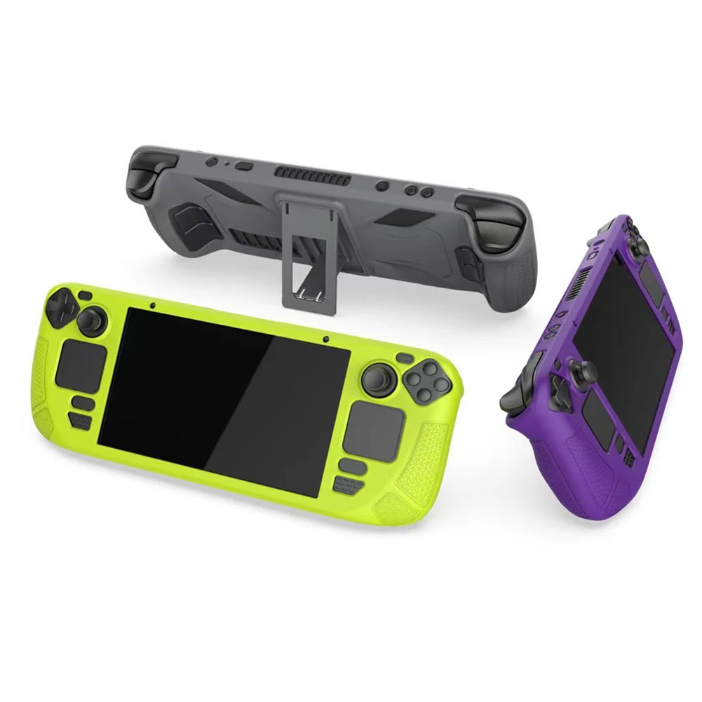 Противоскользящий силиконовый мягкий защитный чехол для консоли с кронштейном, сменные аксессуары для Steam Deck
Противоскользящий силиконовый мягкий защитный чехол для консоли с кронштейном, сменные аксессуары для Steam Deck