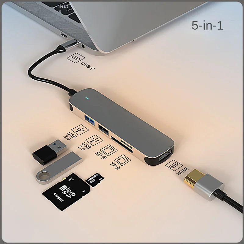 5 - In - 1 Type-C Docking Station Usb Hub USB 3.0 Notebook Docking Usb c laptops Extension For Xiaomi Lenovo Macbook 13 15 Air
5 - In - 1 Type-C Docking Station Usb Hub USB 3.0 Notebook Docking Usb c laptops Extension For Xiaomi Lenovo Macbook 13 15 Air