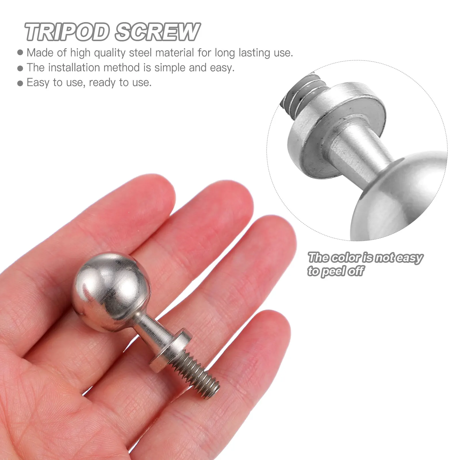 Small Steel Ball Head Screw for Tripod Camera Projector Adapter Simple Install Long Lasting Use Photography Studio Accessories
Small Steel Ball Head Screw for Tripod Camera Projector Adapter Simple Install Long Lasting Use Photography Studio Accessories