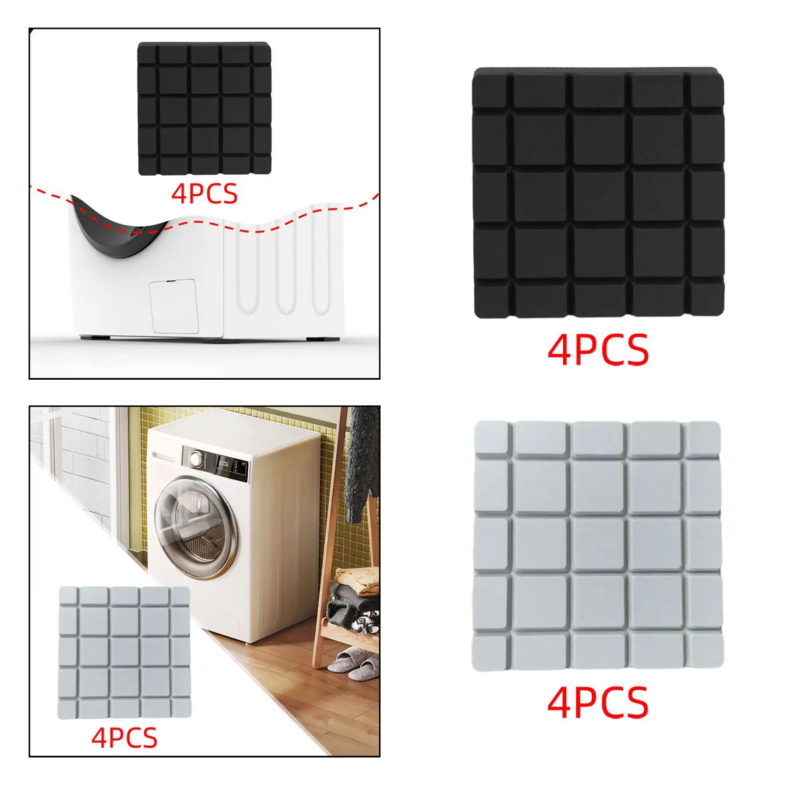 4x Anti Vibration Pads for Washing Machine Support Feet Mat for Washer Dryer
4x Anti Vibration Pads for Washing Machine Support Feet Mat for Washer Dryer