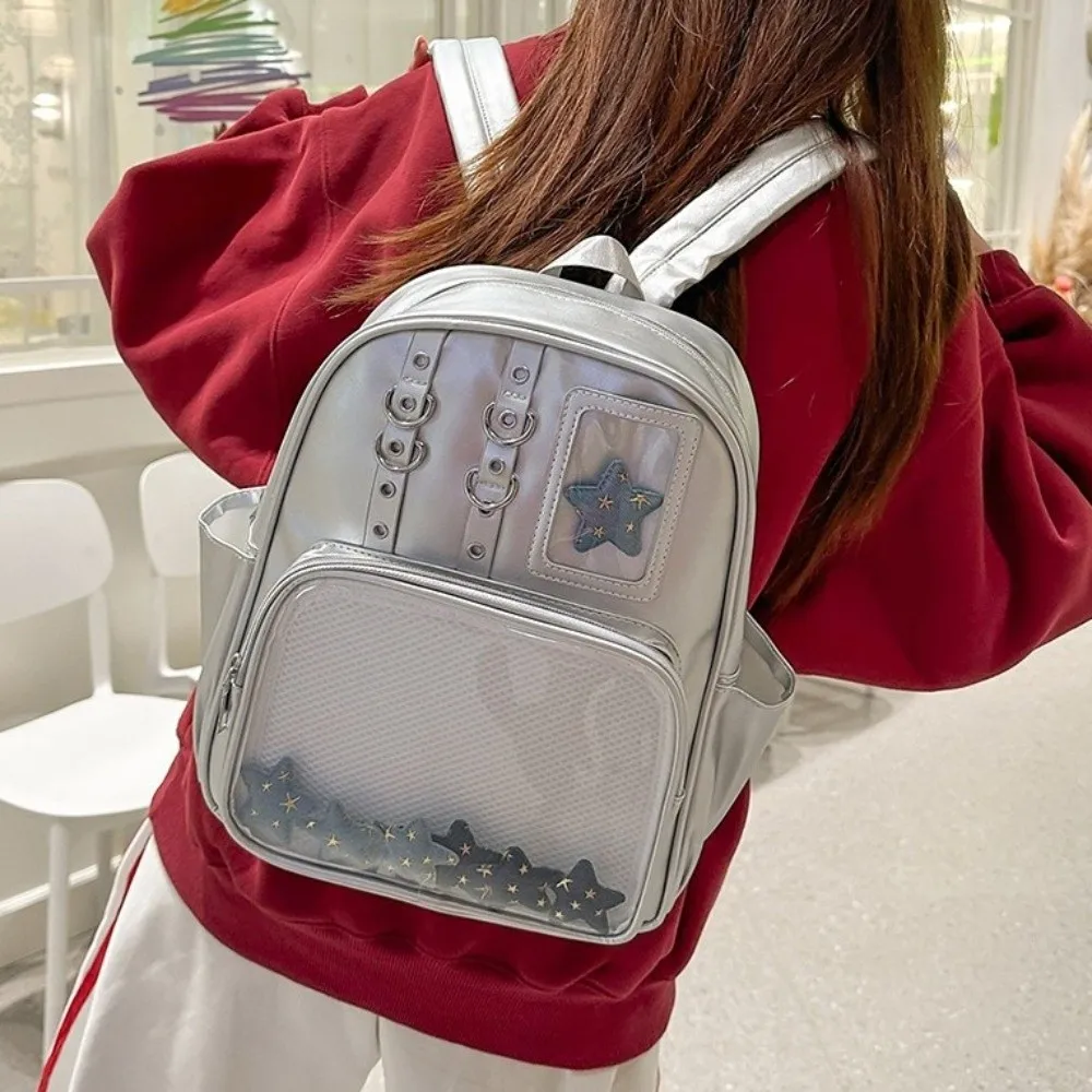 Fashion Transparent Transparent Rucksack Y2K PU Ita Bag Lolita Personality Shoulder Bag Casual Use
Fashion Transparent Transparent Rucksack Y2K PU Ita Bag Lolita Personality Shoulder Bag Casual Use