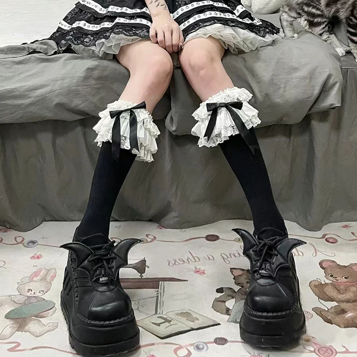 Женские чулки JK Lolita Y2k, длинные носки с рюшами для девочек, чулки в японском стиле, милые гольфы с бантом и кружевом, чулки
Женские чулки JK Lolita Y2k, длинные носки с рюшами для девочек, чулки в японском стиле, милые гольфы с бантом и кружевом, чулки
