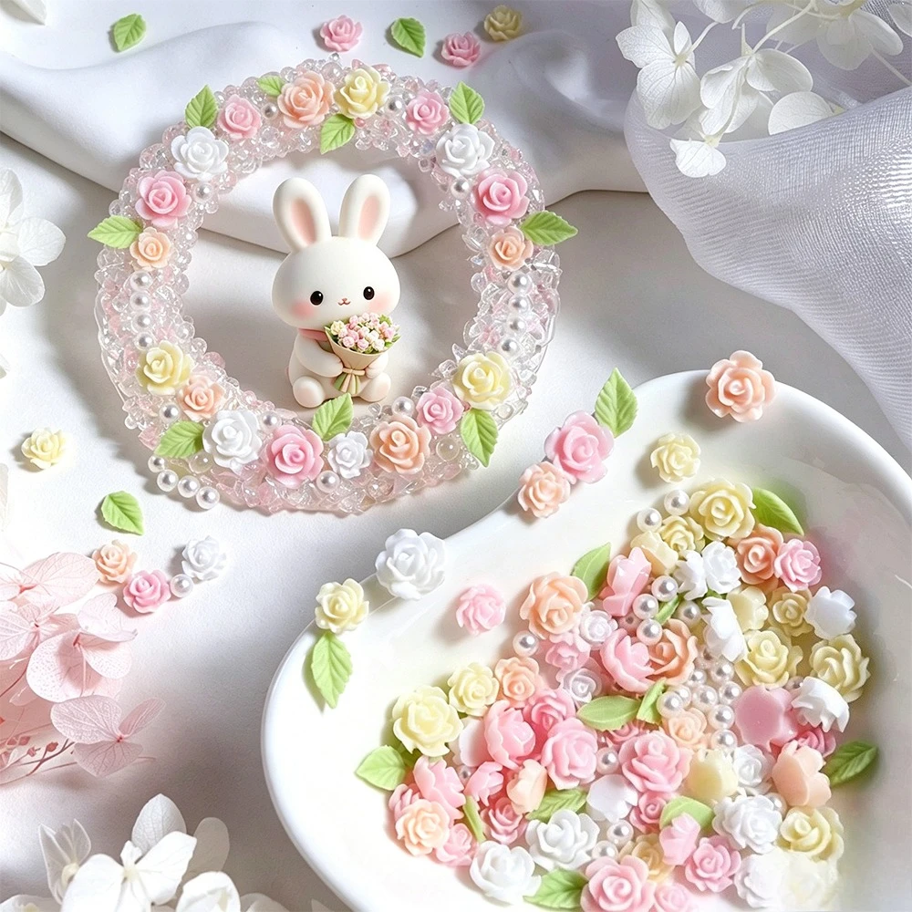100Pcs Pastel Rose Flower Resin Charms Set Mini Rose Flatback DIY Jewelry Making Scrapbooking Phone Case Decoration Accessories
100Pcs Pastel Rose Flower Resin Charms Set Mini Rose Flatback DIY Jewelry Making Scrapbooking Phone Case Decoration Accessories