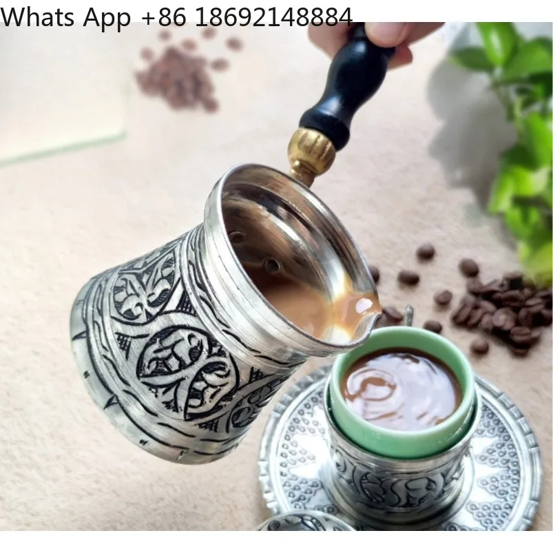 Copper coffee pot luxury all hand carved shell wooden handle
Copper coffee pot luxury all hand carved shell wooden handle