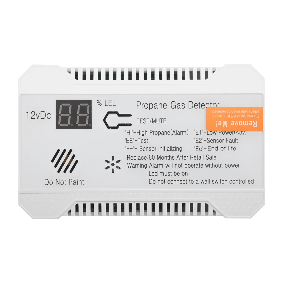 Propane Detector 12V LPG Natural Gas Sensor Leak Alarm 85DB Siren for Car RV Home Digital Propane Tester Meter(White)
Propane Detector 12V LPG Natural Gas Sensor Leak Alarm 85DB Siren for Car RV Home Digital Propane Tester Meter(White)