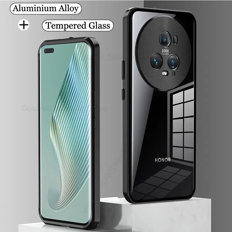 Tempered Glass Phone Case For Honor Magic5 Pro Aluminium Alloy Bumper Lock Magnetic Metal Lens Cover For Honor Magic 5 Pro Funda
Tempered Glass Phone Case For Honor Magic5 Pro Aluminium Alloy Bumper Lock Magnetic Metal Lens Cover For Honor Magic 5 Pro Funda