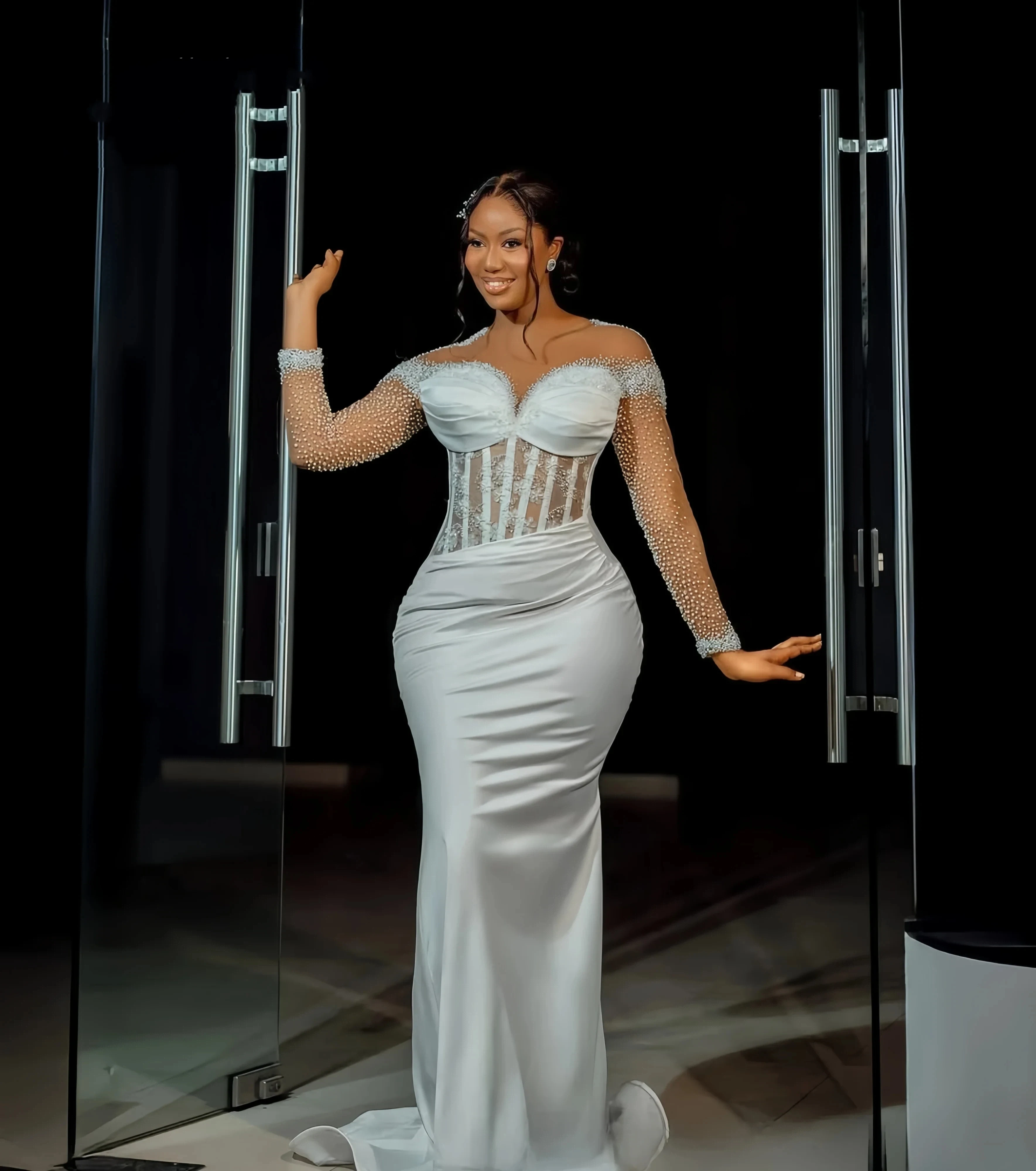 Elegant White Mermaid 3D Beaded Women's Wedding Dress New Sexy Sweetheart Transparent Collar Ball Bridal Dress 2026 Customized
Elegant White Mermaid 3D Beaded Women's Wedding Dress New Sexy Sweetheart Transparent Collar Ball Bridal Dress 2026 Customized