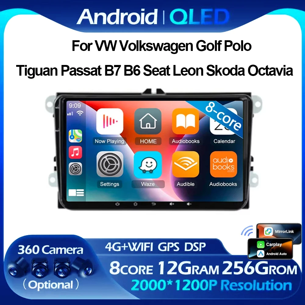 9" Car Radio Android 14 Player For VW Volkswagen Golf PoloTiguan Passat B7 B6 Seat Leon Skoda Octavia GPS Navigation Multimedia
9" Car Radio Android 14 Player For VW Volkswagen Golf PoloTiguan Passat B7 B6 Seat Leon Skoda Octavia GPS Navigation Multimedia