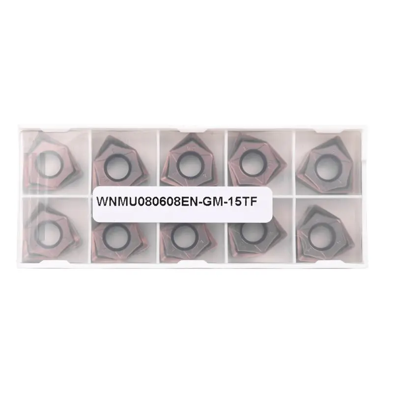 A02M-WNMU080608EN-GM 10 шт. Двусторонние шестигранные твердосплавные пластины для быстрой обработки WNMU 080608, фрезерные пластины для черновой обработки
A02M-WNMU080608EN-GM 10 шт. Двусторонние шестигранные твердосплавные пластины для быстрой обработки WNMU 080608, фрезерные пластины для черновой обработки