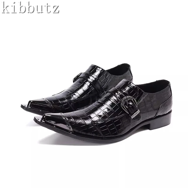 Black Pointed Toe Men Business Shoes Luxury Design Belt Buckle Slip On Loafers Classic Male Party Wedding Dress Shoes
Black Pointed Toe Men Business Shoes Luxury Design Belt Buckle Slip On Loafers Classic Male Party Wedding Dress Shoes