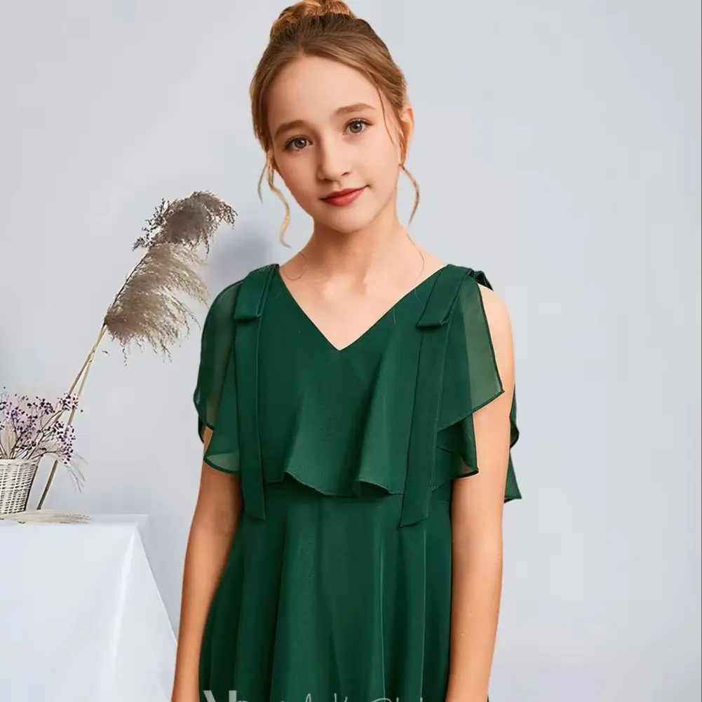 WWA Kids A-Line V-Neck Knee-Length Chiffon Junior Bridesmaid Dresses Dark Green Lovely Flower Girl Dresses Party Wedding Kids
WWA Kids A-Line V-Neck Knee-Length Chiffon Junior Bridesmaid Dresses Dark Green Lovely Flower Girl Dresses Party Wedding Kids