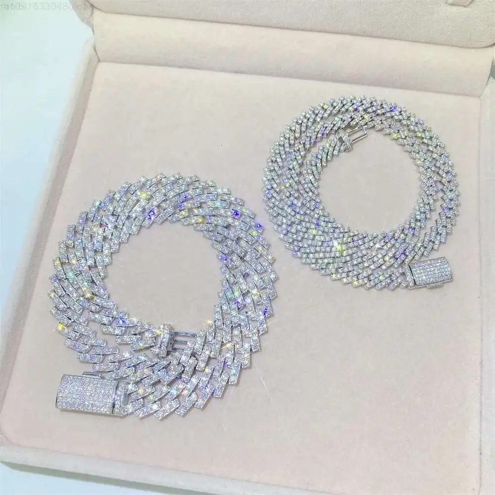Bling Fine Hip Pop Iced Out Lab Diamonds Moissanite Miami Cuban Link Chain Necklace Piercing Jewelry
Bling Fine Hip Pop Iced Out Lab Diamonds Moissanite Miami Cuban Link Chain Necklace Piercing Jewelry