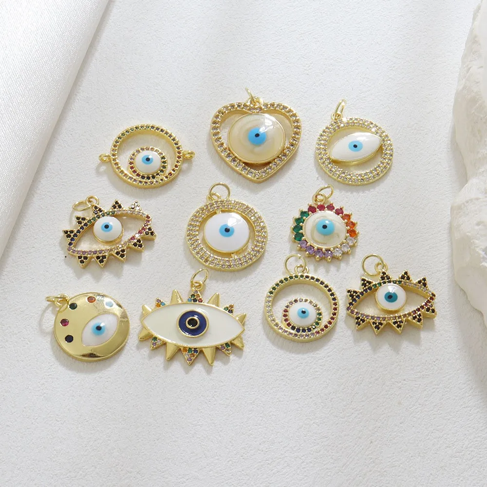 Fashionable Personality Copper Plated 18K Gold Evil Eye Pendant Bracelet Necklace Earring Hair Accessory Set Elegant Versatile
Fashionable Personality Copper Plated 18K Gold Evil Eye Pendant Bracelet Necklace Earring Hair Accessory Set Elegant Versatile