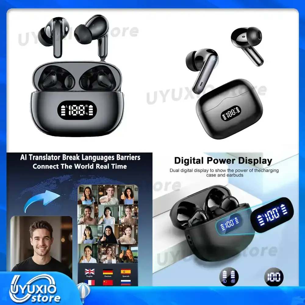 UYUXIO Ai Translation Wireless Earphone with 144 Languages TWS In Ear Earbuds for Travel Real Time Translator Headphones
UYUXIO Ai Translation Wireless Earphone with 144 Languages TWS In Ear Earbuds for Travel Real Time Translator Headphones