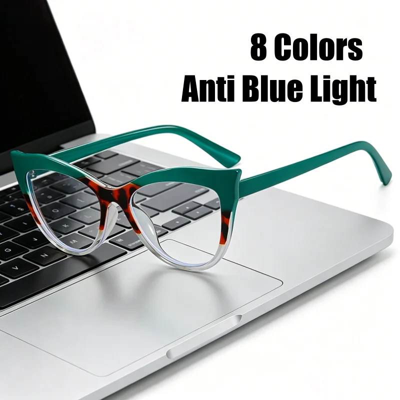 Two-Tone Cat-Eye Oversized Frames Plain Glasses Unique Color-Blocking Fashion Women's INS Style Blue Light Blocking Goggles
Two-Tone Cat-Eye Oversized Frames Plain Glasses Unique Color-Blocking Fashion Women's INS Style Blue Light Blocking Goggles