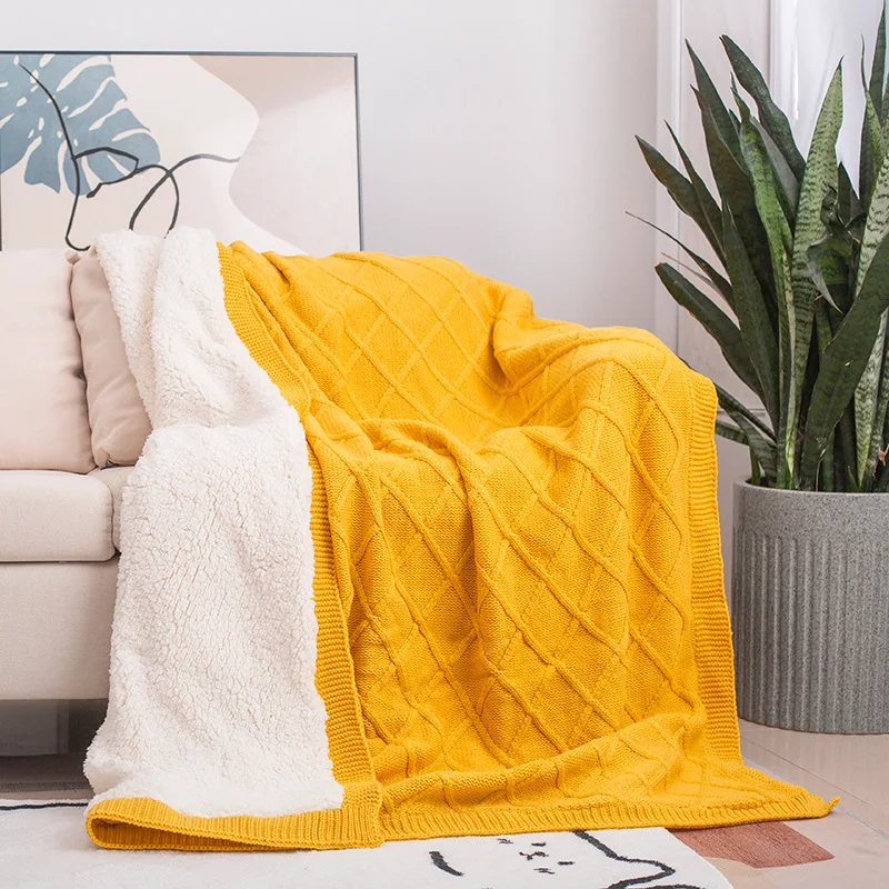 Plus Velvet Knitted Blanket Sofa Blanket Autumn Winter Nap Blanket Cover Blanket Bed Tail Blanket Warm Plush Cozy Throw Blanket
Plus Velvet Knitted Blanket Sofa Blanket Autumn Winter Nap Blanket Cover Blanket Bed Tail Blanket Warm Plush Cozy Throw Blanket