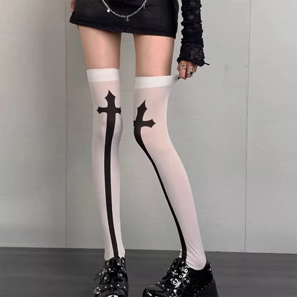 Harajuku Y2K White Sexy Subcultural Graffiti Punk Printed Long Socks Over Knee High Socks Y2K Cosplay Cute Fashion Women's Socks
Harajuku Y2K White Sexy Subcultural Graffiti Punk Printed Long Socks Over Knee High Socks Y2K Cosplay Cute Fashion Women's Socks