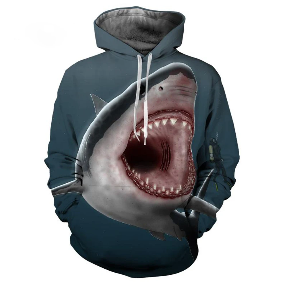 Animal Shark 3D Printed Men's Loose Hoodie Casual Oversized Pullover Popular Streetwear Fashion Sweatshirt Trend Men Clothes Top
Animal Shark 3D Printed Men's Loose Hoodie Casual Oversized Pullover Popular Streetwear Fashion Sweatshirt Trend Men Clothes Top