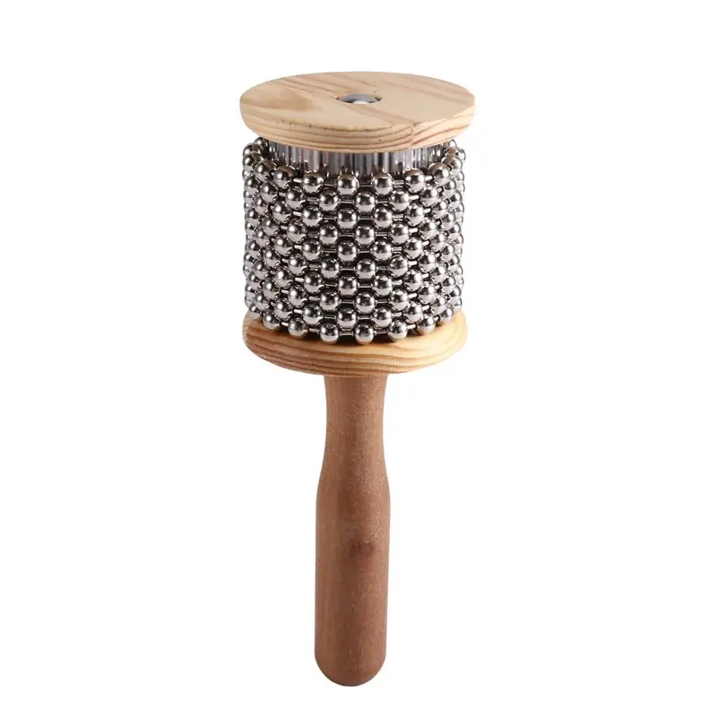 Stainless Steel Beads Wooden Cabasa Wooden Handle Rhythmic Percussion Hand Cabasa Music Education Toddlers Hand Crank-AT20
Stainless Steel Beads Wooden Cabasa Wooden Handle Rhythmic Percussion Hand Cabasa Music Education Toddlers Hand Crank-AT20