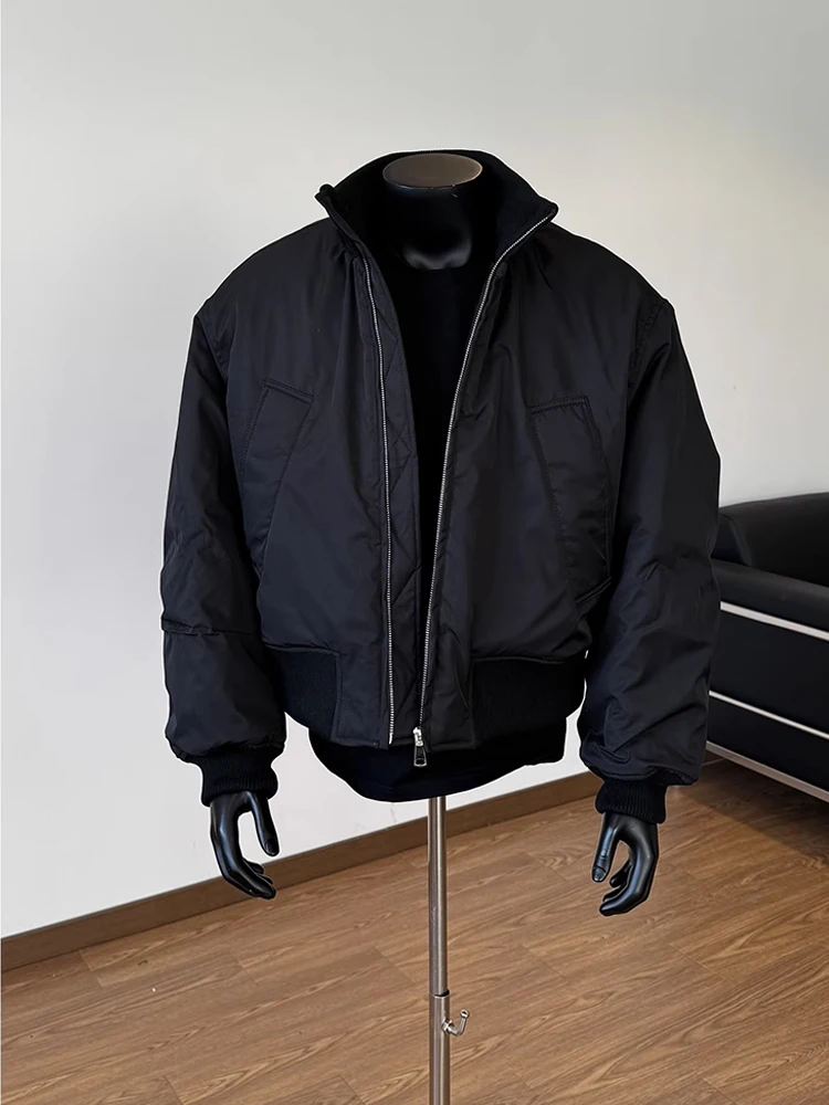 Warmth Bomber Jaet Men's Thiened Cotton Coat Stand Collar Winter Outerwear Pilot Jaet Casual Long Sve Zipper Closure
Warmth Bomber Jaet Men's Thiened Cotton Coat Stand Collar Winter Outerwear Pilot Jaet Casual Long Sve Zipper Closure