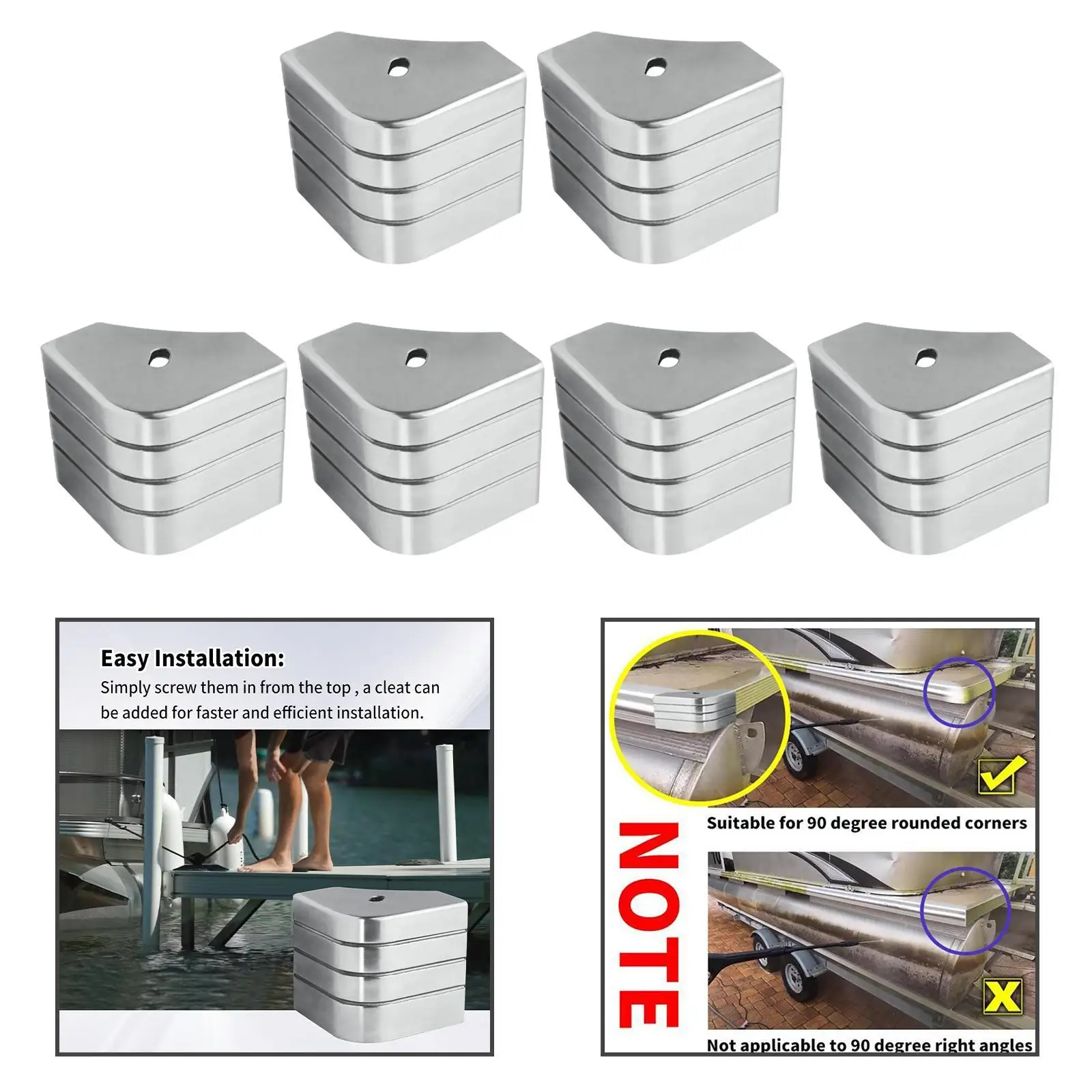 Pontoon Boat Corner , for 90 Rounded Corners, Not 90 Right Angles Easy to Install Deck
Pontoon Boat Corner , for 90 Rounded Corners, Not 90 Right Angles Easy to Install Deck