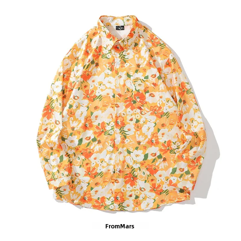 Yellow Floral Print Casual irt ex Loose Fit Long Sve Japanese Sle from Versatile Design Autumn Season Faion
Yellow Floral Print Casual irt ex Loose Fit Long Sve Japanese Sle from Versatile Design Autumn Season Faion