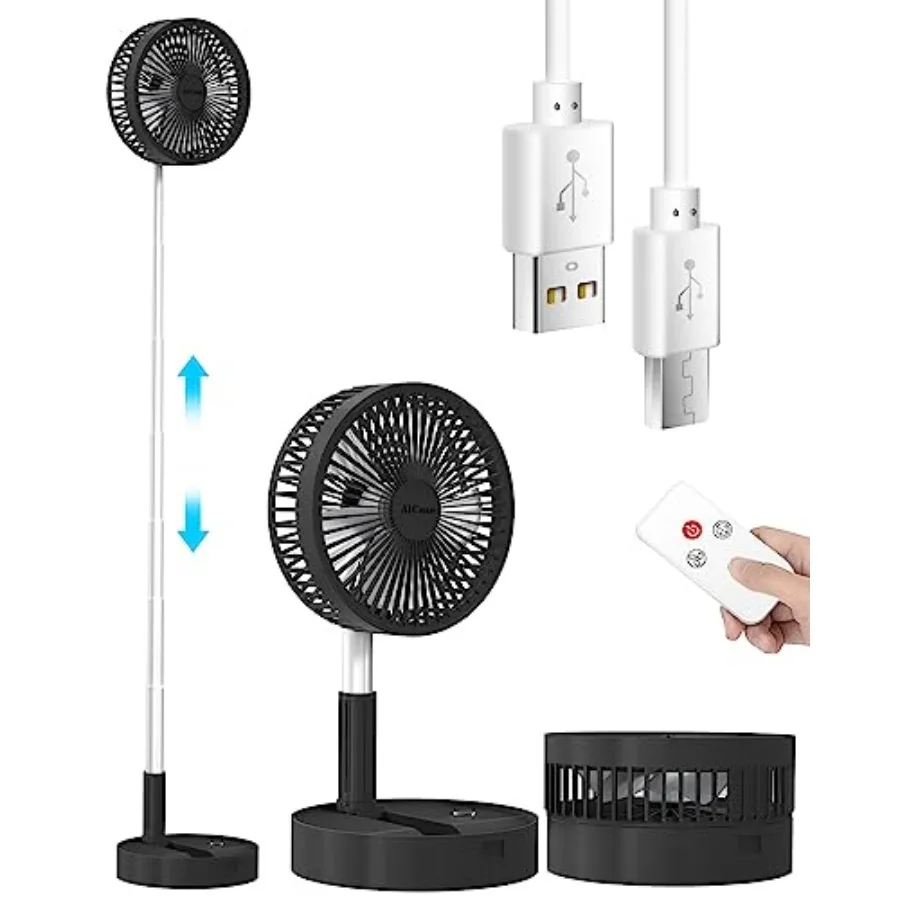 Stand FanFolding Portable Telescopic Floor/USB Desk Fan with 7200mAh Rechargeable Battery 4 Speeds Super Quiet Adjustable Heigh
Stand FanFolding Portable Telescopic Floor/USB Desk Fan with 7200mAh Rechargeable Battery 4 Speeds Super Quiet Adjustable Heigh
