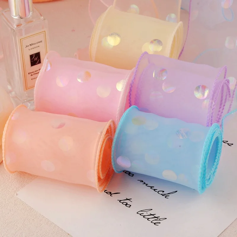 6cm Iridescent Dots Wave Hemming Sheer Ribbon - 24M DIY Craft Ribbon for Hair Bows, Shoe Decor, Gift Wrapping
6cm Iridescent Dots Wave Hemming Sheer Ribbon - 24M DIY Craft Ribbon for Hair Bows, Shoe Decor, Gift Wrapping