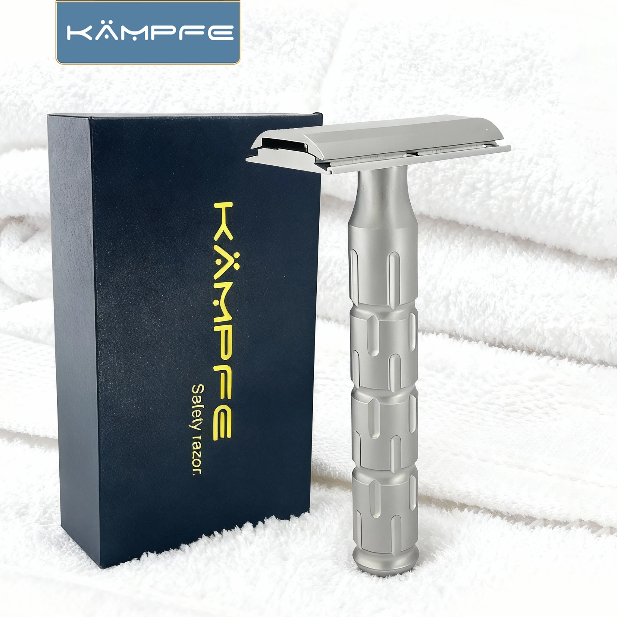 Kampfe Нержавеющая сталь Мужская безопасная бритва с двойным лезвием для бритья с нескользящей ручкой Подарочный набор для ухода за волосами
Kampfe Нержавеющая сталь Мужская безопасная бритва с двойным лезвием для бритья с нескользящей ручкой Подарочный набор для ухода за волосами