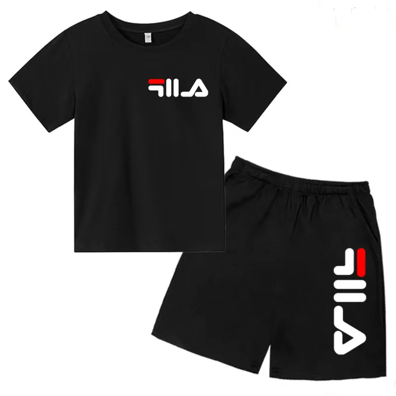 Summer Children's Suit Men's and Women's Sports T-shirt Short Sleeve Shorts Leisure Set Gift Preferred 3-13 Years Old
Summer Children's Suit Men's and Women's Sports T-shirt Short Sleeve Shorts Leisure Set Gift Preferred 3-13 Years Old