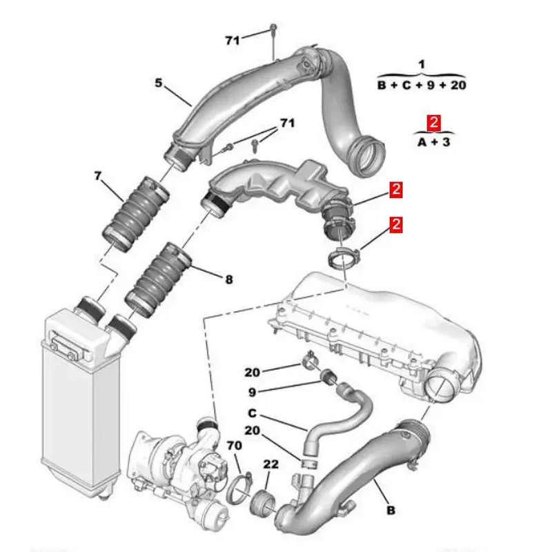 1440J1 for Peugeot 3008 308 408 508 5008 RCZ Citroen C4 C5 C5X7 DS4 DS5 1.6T Original All New Exchanger Air Tube Turbo Air Tube
1440J1 for Peugeot 3008 308 408 508 5008 RCZ Citroen C4 C5 C5X7 DS4 DS5 1.6T Original All New Exchanger Air Tube Turbo Air Tube