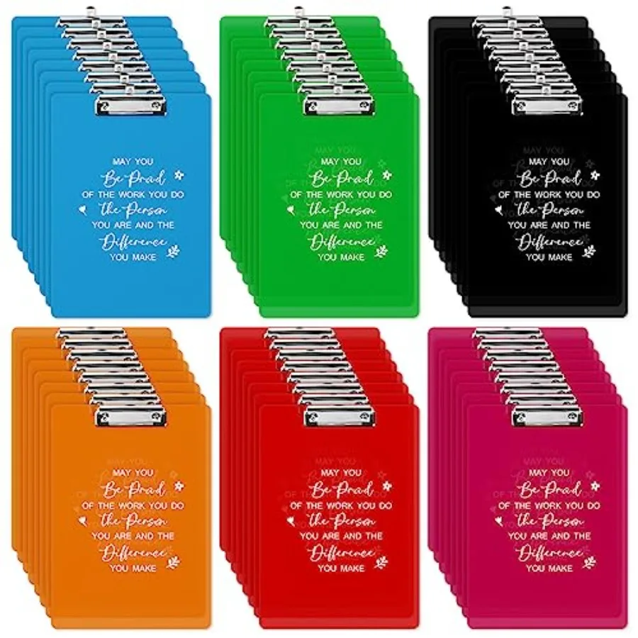 Pcs Teacher Appreciation Gifts Plastic Clip Boards Colored Clear Clipboards with Low Profile Clip Inspirational Office Standard
Pcs Teacher Appreciation Gifts Plastic Clip Boards Colored Clear Clipboards with Low Profile Clip Inspirational Office Standard