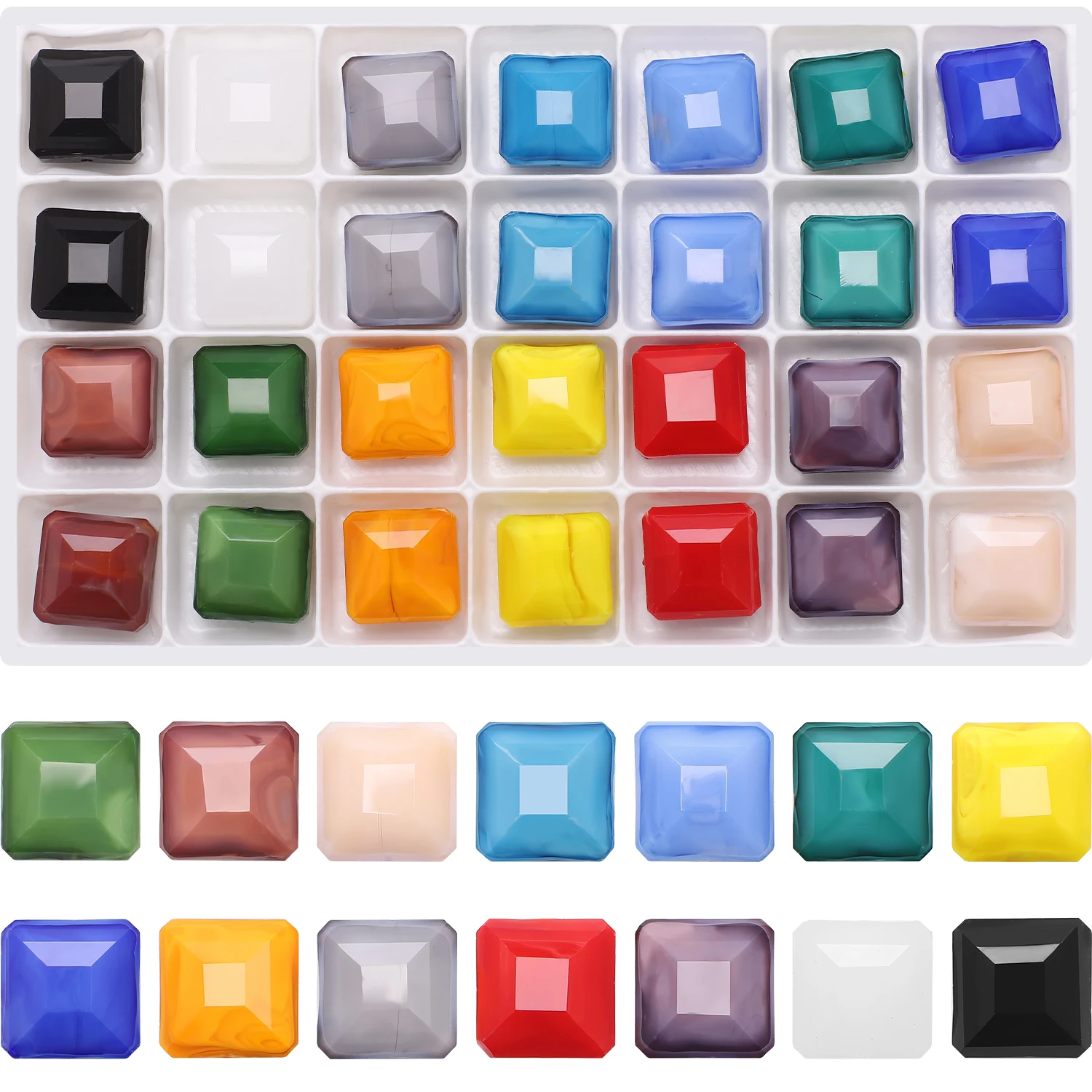 10Pcs 14mm Crystal Glass Faceted Square Beads Flatback Cube Pendants for DIY Jewelry Making Charms Earings Bracelets Accessories
10Pcs 14mm Crystal Glass Faceted Square Beads Flatback Cube Pendants for DIY Jewelry Making Charms Earings Bracelets Accessories