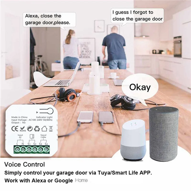 A03Q-2X Tuya Smart Zigbee Garage Door Opener Controller With Sensor App Control Works With For Alexa Google Home EU Plug
A03Q-2X Tuya Smart Zigbee Garage Door Opener Controller With Sensor App Control Works With For Alexa Google Home EU Plug