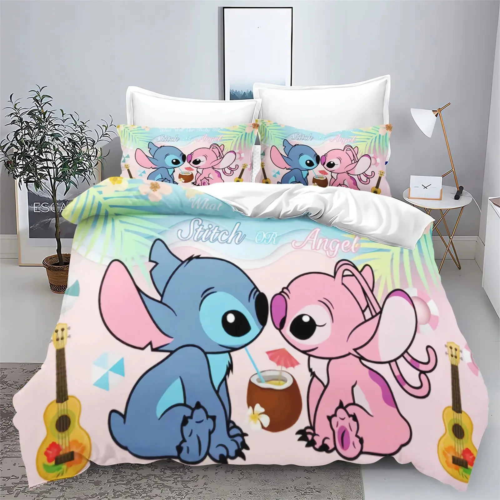 Disney Animated Stitch Bedding Set Cartoon Cute Duvet Cover Pillowcase Kids Bed Comfort Bed Set Twin King Size Bed
Disney Animated Stitch Bedding Set Cartoon Cute Duvet Cover Pillowcase Kids Bed Comfort Bed Set Twin King Size Bed
