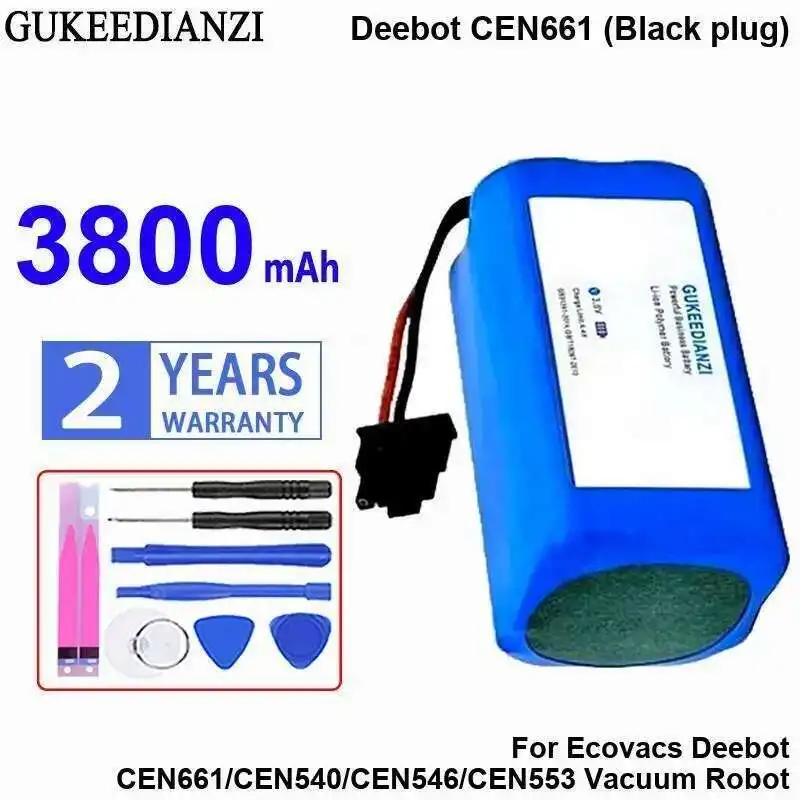 Аккумулятор для робота-пылесоса 3800 мАч для Ecovacs Deebot CEN661 CEN540 CEN546 CEN553, черная вилка для робота
Аккумулятор для робота-пылесоса 3800 мАч для Ecovacs Deebot CEN661 CEN540 CEN546 CEN553, черная вилка для робота