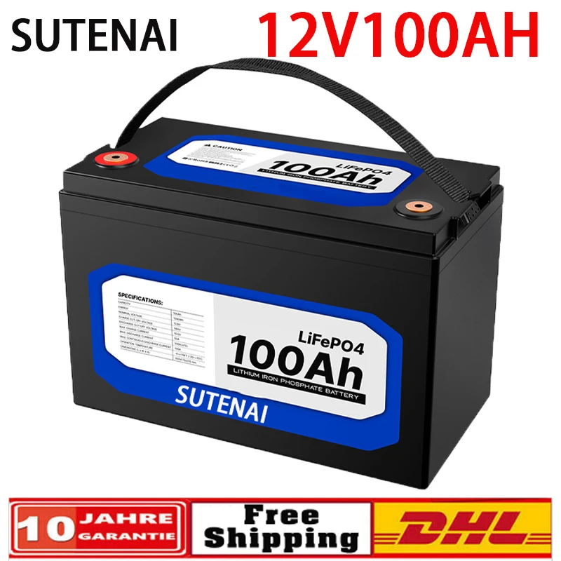 12V 100Ah Lithium Iron Phosphate Battery LiFePO4 Built-in BMS LiFePO4 Battery for Solar Power System RV House Trolling Motor
12V 100Ah Lithium Iron Phosphate Battery LiFePO4 Built-in BMS LiFePO4 Battery for Solar Power System RV House Trolling Motor