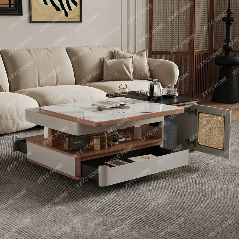 MM Multifunctional microcrystalline stone coffee table Modern simple mobile Kung Fu coffee table
MM Multifunctional microcrystalline stone coffee table Modern simple mobile Kung Fu coffee table