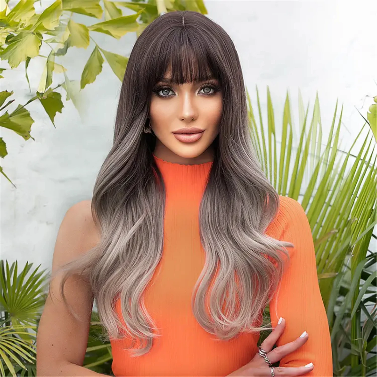 Beautiful 22 Inch Ombre Brown Long Wavy Synthetic Wig - Perfect for Daily Use - Gorgeous Straight Heat Resistant Wig for Ladies
Beautiful 22 Inch Ombre Brown Long Wavy Synthetic Wig - Perfect for Daily Use - Gorgeous Straight Heat Resistant Wig for Ladies